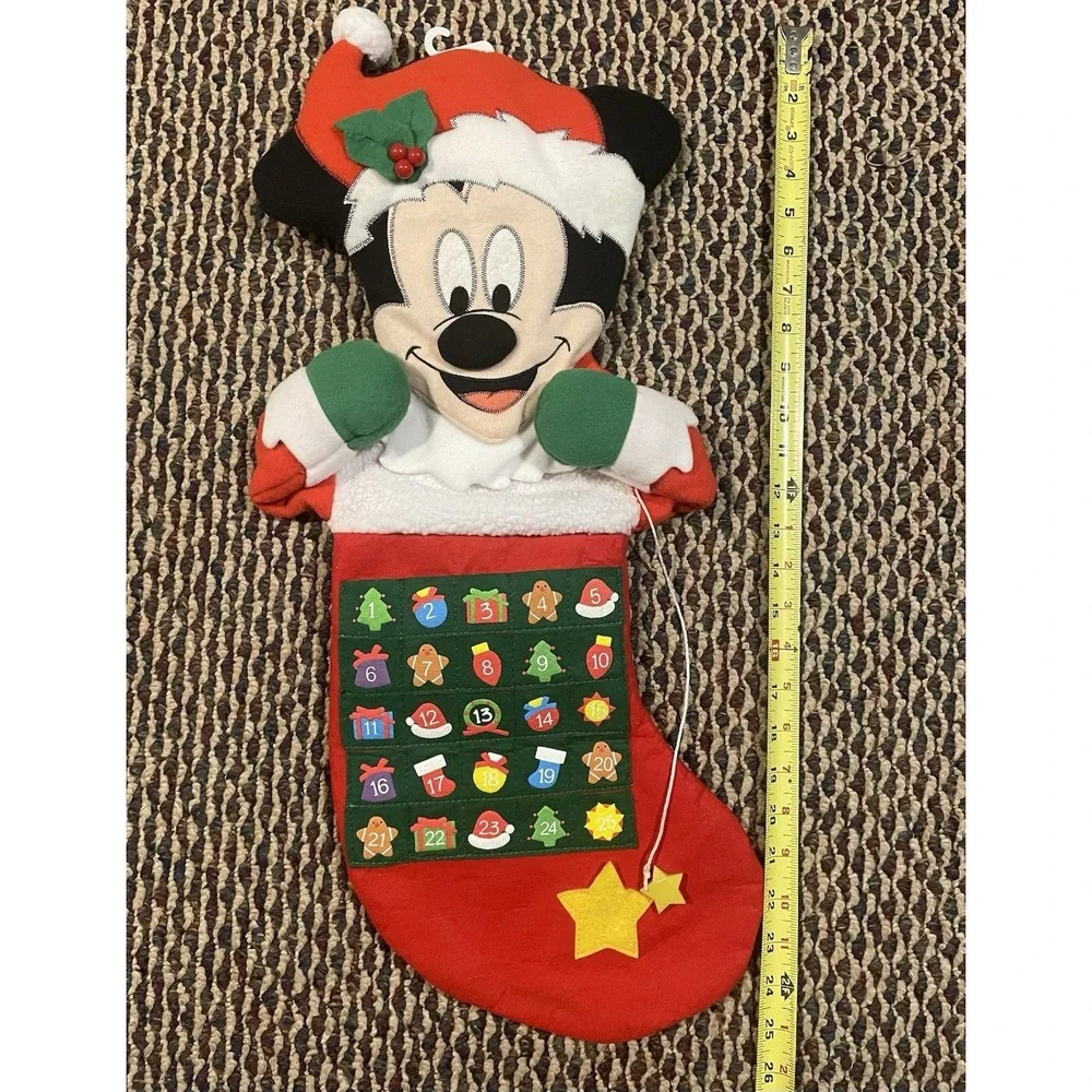 Vtg. Mickey Mouse Advent Calendar Disney Gemmy Ind. Talking Christmas Countdown